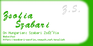 zsofia szabari business card